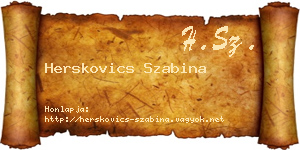 Herskovics Szabina névjegykártya
