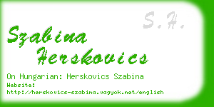 szabina herskovics business card